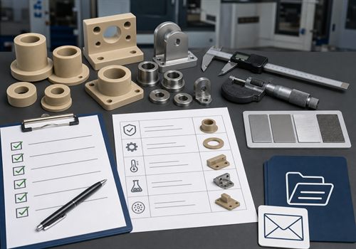 PEEK CNC RFQ and inspection package