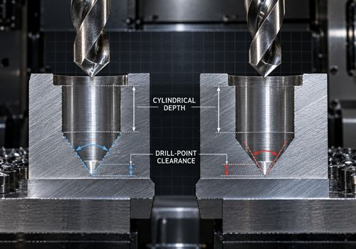 CNC blind hole design